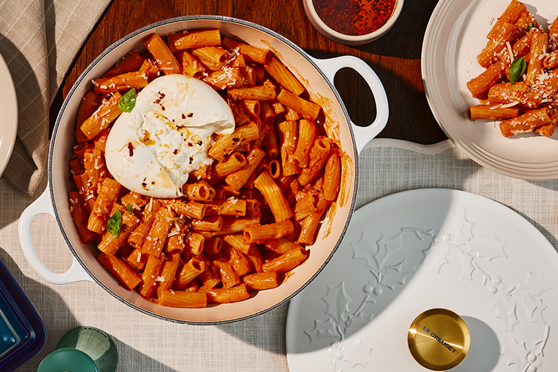 Spicy Vodka Pasta with Burrata